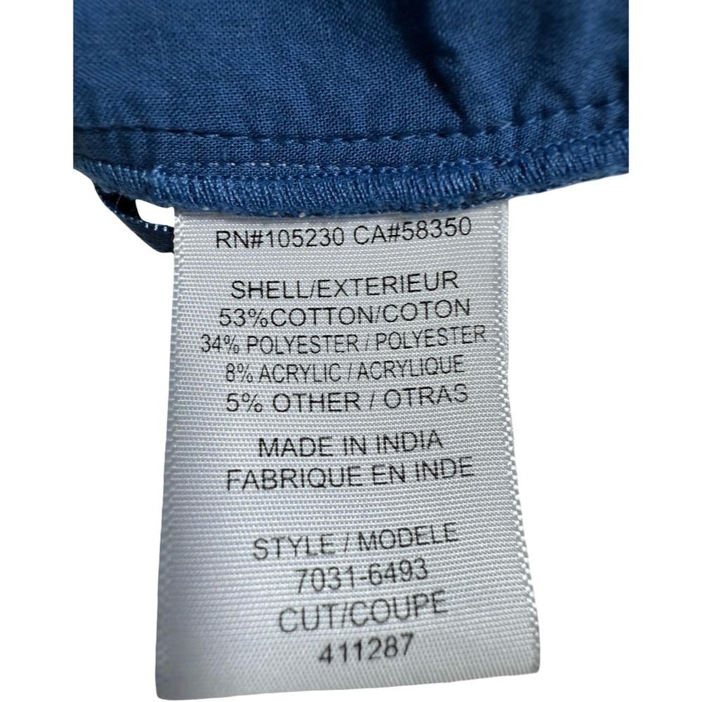 Joie Shelley Boho Woven Shorts Blue Stripe Embroidered Size 8 - Picture 10 of 13